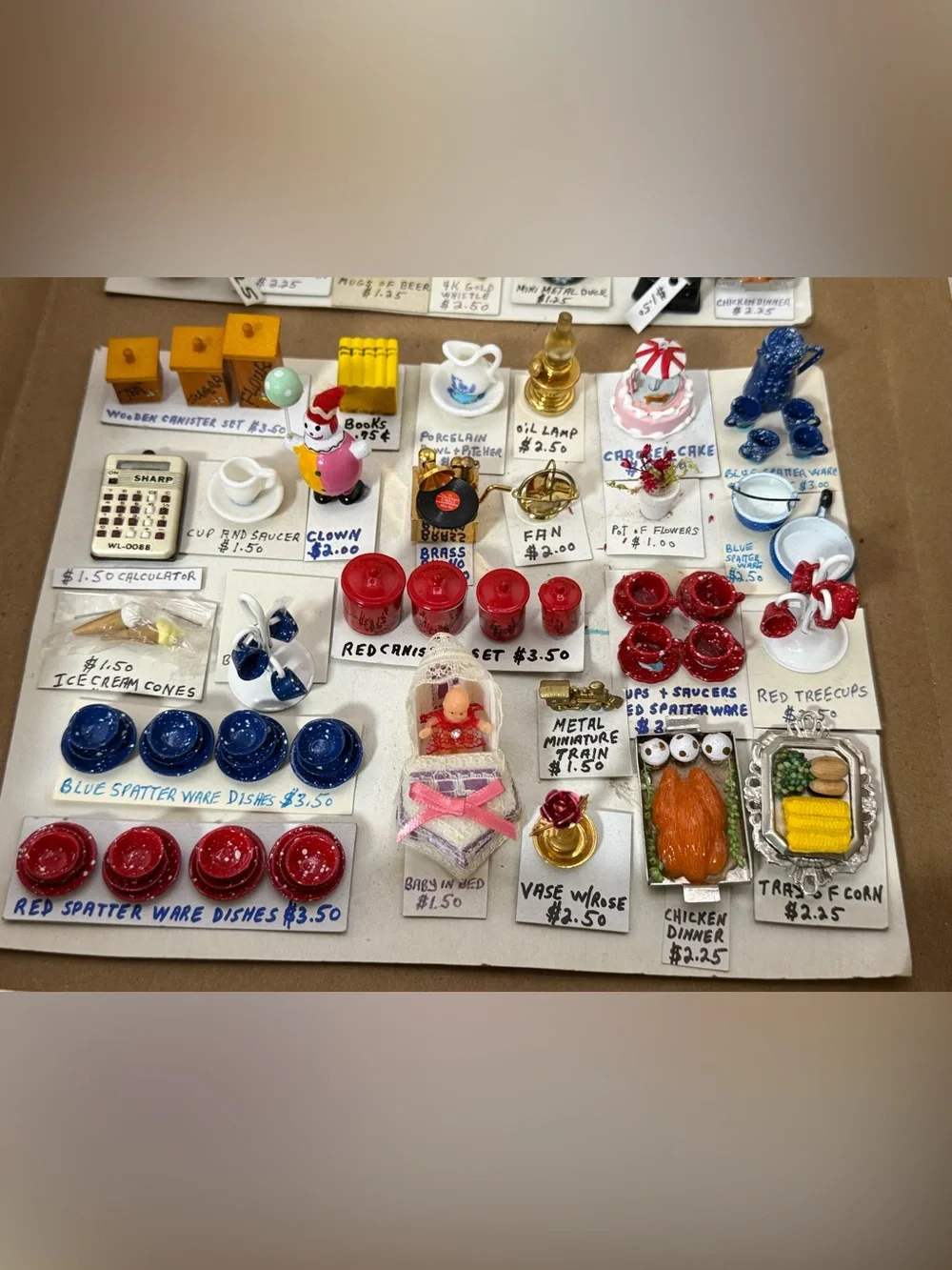 Vintage miniatures, dollhouse lot, all included!